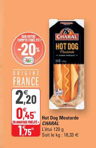 hot dog moutarde charal