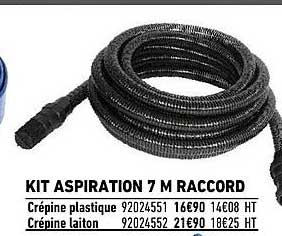 kit aspiration 7 m raccord