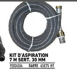 kit d'aspiration 7 m sert. 30 mm