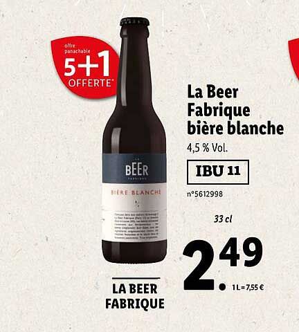 La Beer Fabrique Bière Blanche