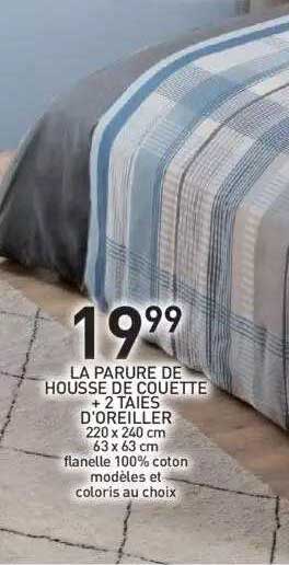 la parure de housse de couette + 2 taies d'oreiller