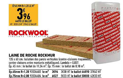 laine de roche rockmur rockwool