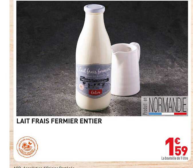 Lait Frais Fermier Entier