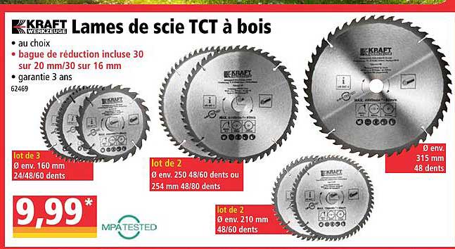 lames de scie tct à bois kraft werkzeuge