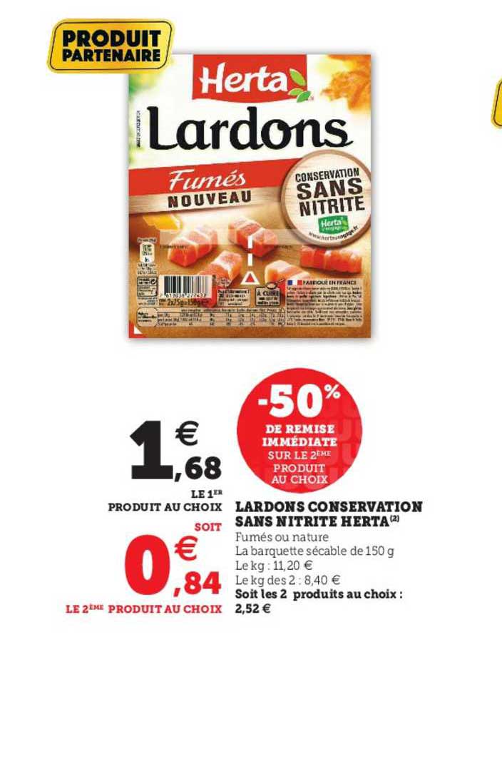Lardons Conservation Sans Nitrite Herta