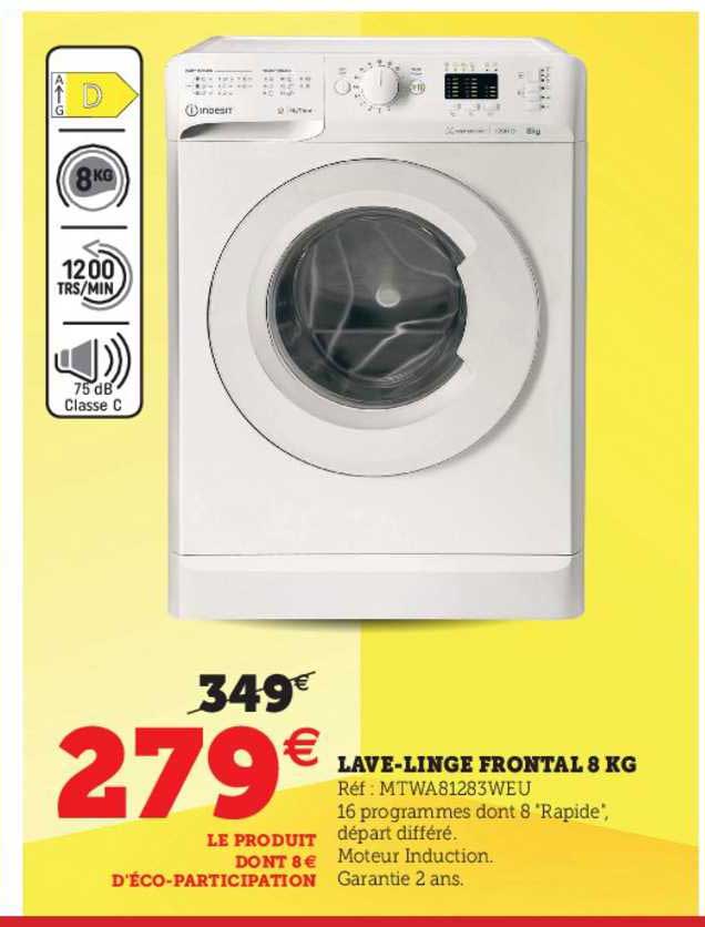 lave-linge frontal 8 kg
