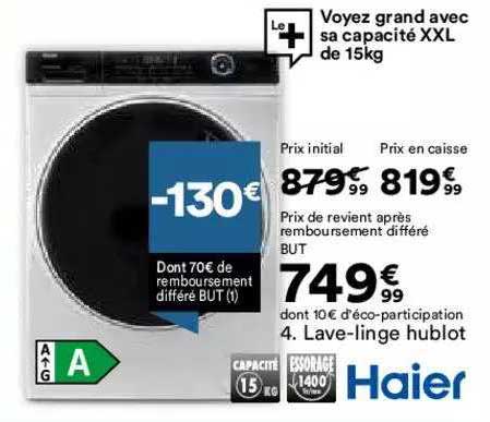 lave-linge hublot haier