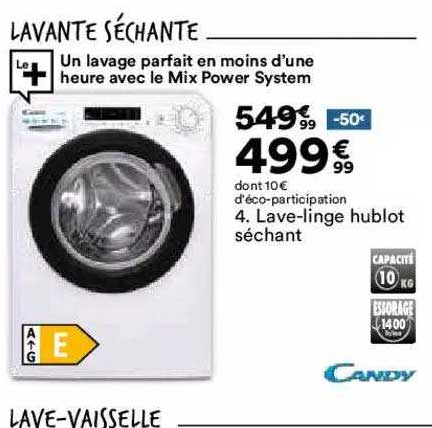 lave-linge hublot séchant candy