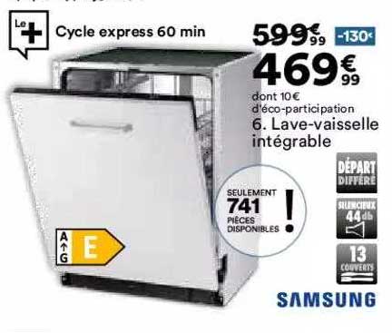 lave-vaisselle intégrable samsung