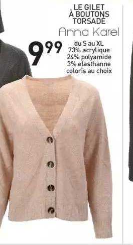 le gilet à boutons torssade anna karel