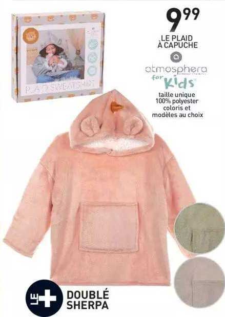 le plaid à capuche atmosphera for kids