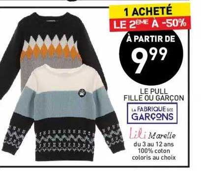 le pull fille ou garçon lili marelle