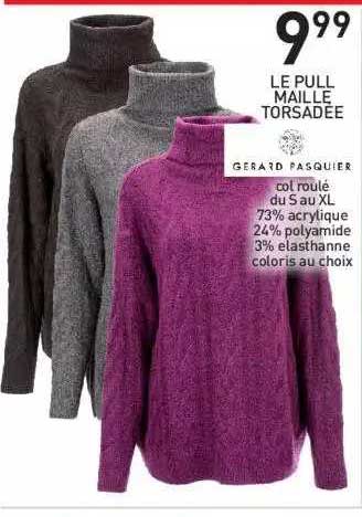 le pull maille torsadée