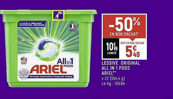 lessive original all in 1 pods ariel**