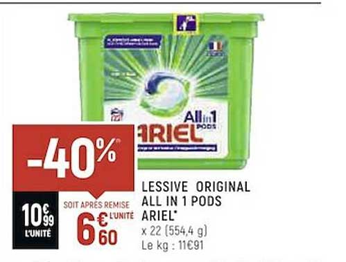 lessive original all in 1 pods ariel