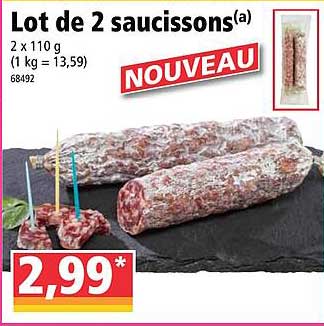 Lot De 2 Saucissons