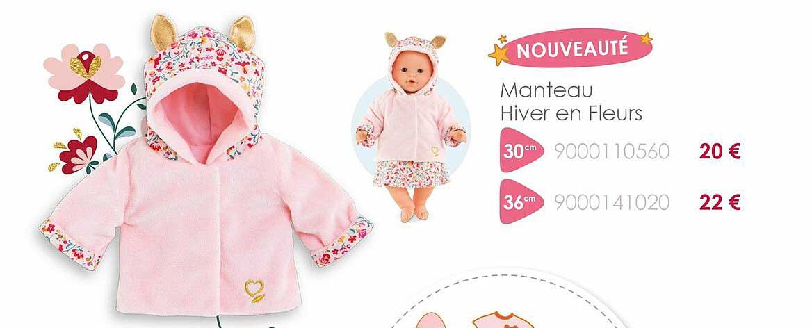 Manteau Hiver En Fleurs