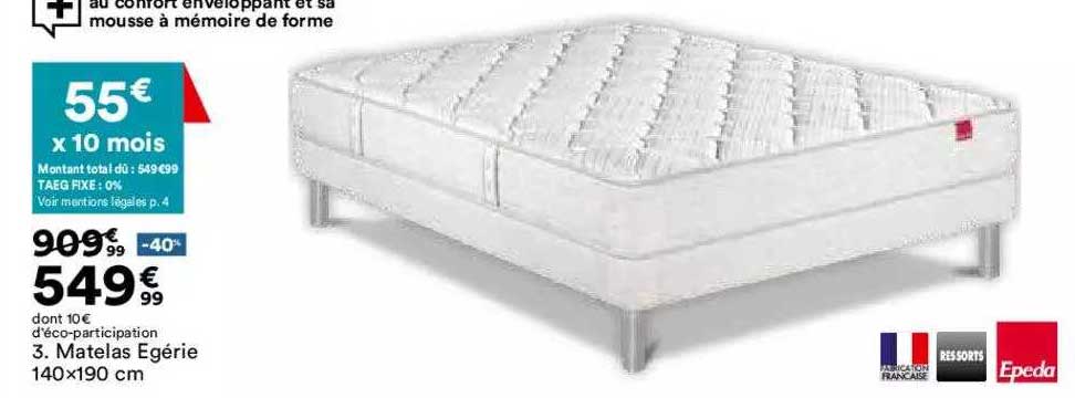 Matelas Egérie Epeda