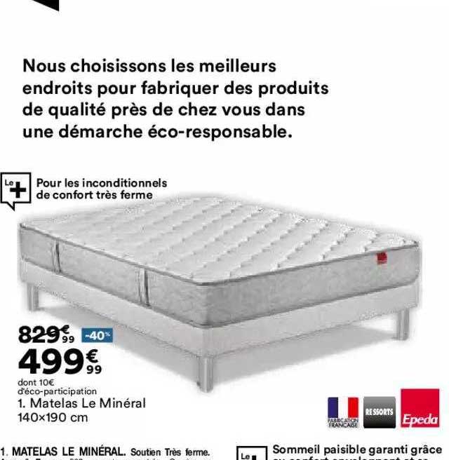 matelas le minéral epeda