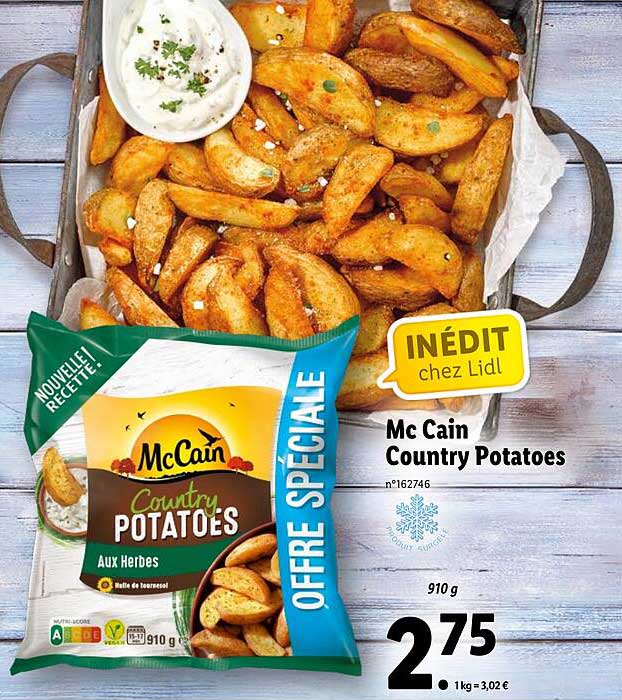mc cain country potatoes