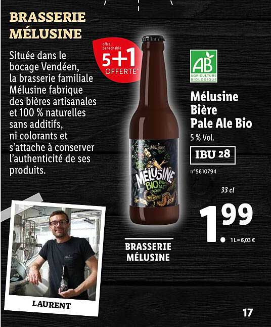 mélusine bière pale ale bio