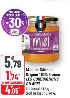 miel du gâtinais origine 100% france les compagnons du miel