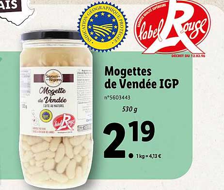 mogettes de vendée igp
