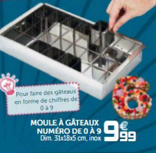 moule à gâteaux numéro de 0 à 9