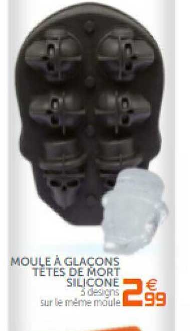 moule à glaçons têtes de mort silicone