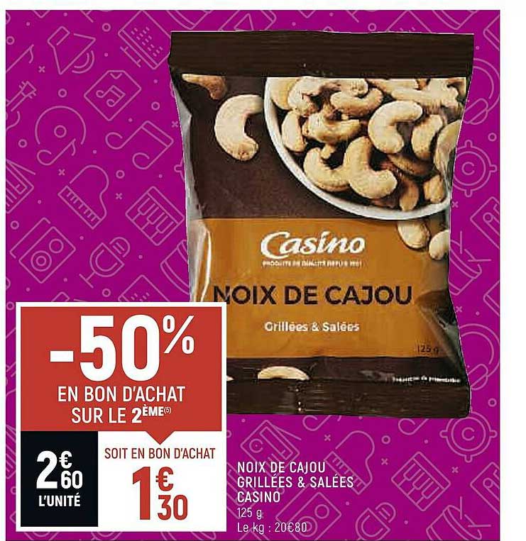 Noix De Cajou Grillées & Salées Casino