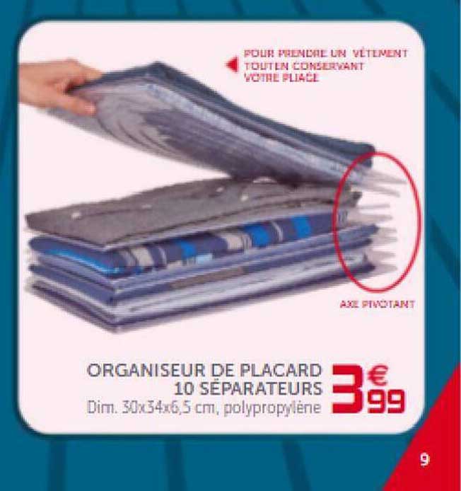 Organiseur De Placard 10 Séparateurs