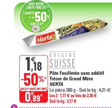 Pâte Feuilletée Sans Additif Trésor De Grand Mère Herta