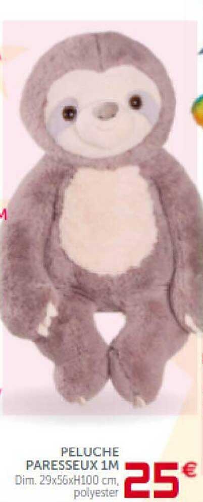 peluche paresseux 1m