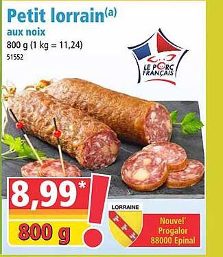 Petit Lorrain Aux Noix