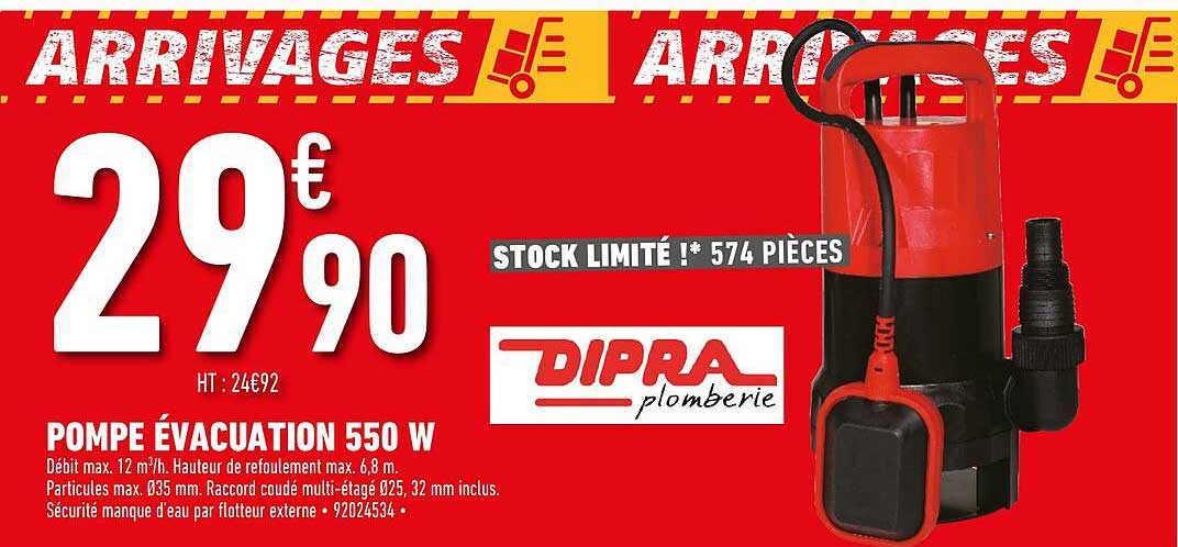 pompe évacuation 550 w dipra