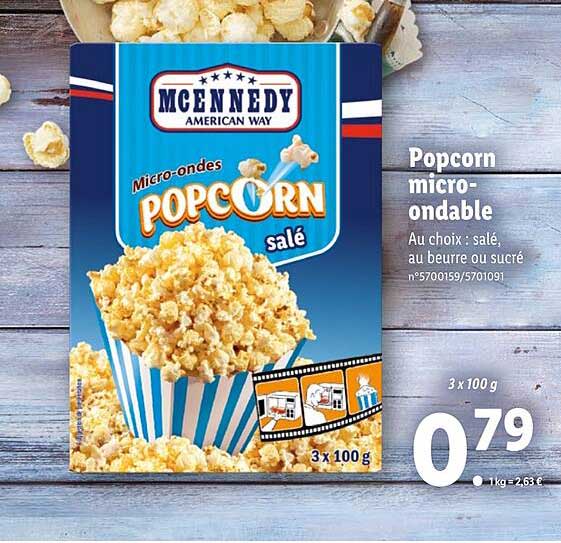 popcorn micro-ondable mcennedy