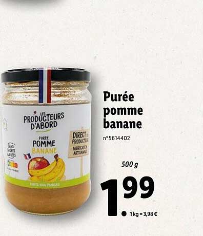 Purée Pomme Banane Les Producteurs D'abord