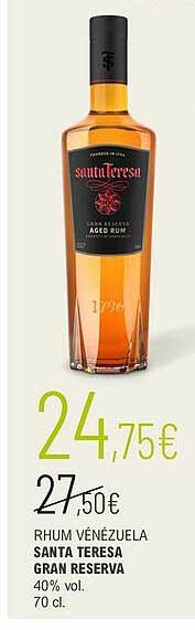 rhum vénézuelle santa teresa gran reserva