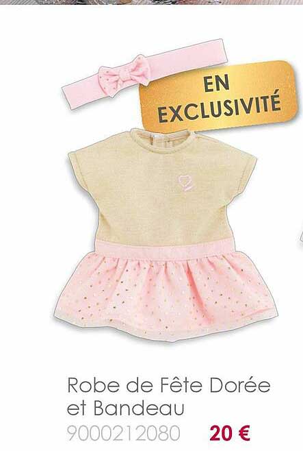 robe de fête dorée et bandeau