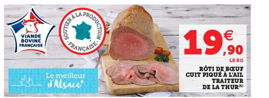 Rôti De Bœuf Cuit Piqué à L'ail Traiteur De La Thur