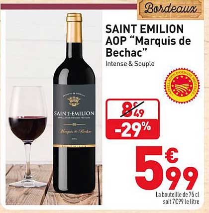 saint émilion aop "marquis de bechac"