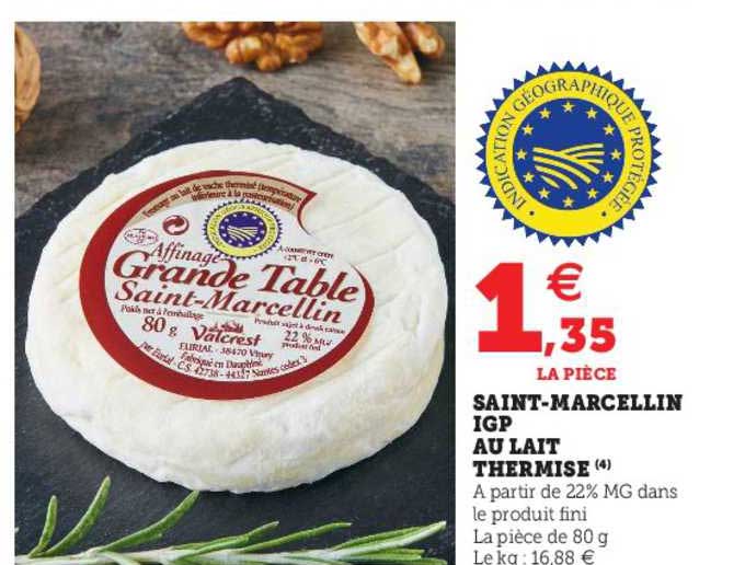 saint-marcellin igp au lait thermisé