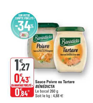 Sauce Poivre Ou Tartare Bénédicta