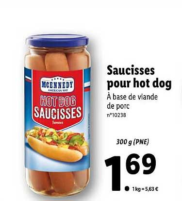 saucisses pour hot dog
