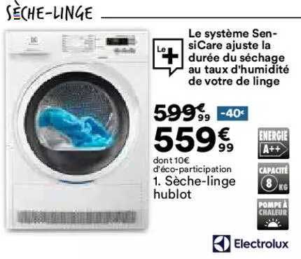 sèche-linge hublot electrolux