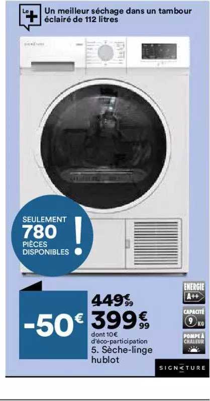 sèche-linge hublot signature