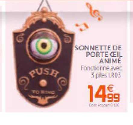 sonnette de porte œil animé