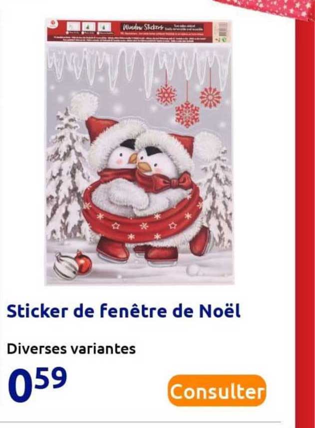 Sticker De Fenêtre De Noël