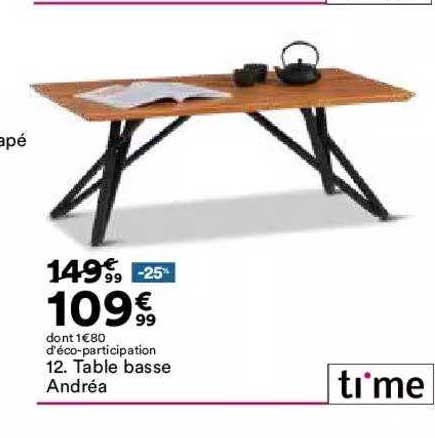table basse andréa time