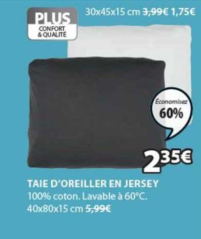 taie d'oreiller en jersey